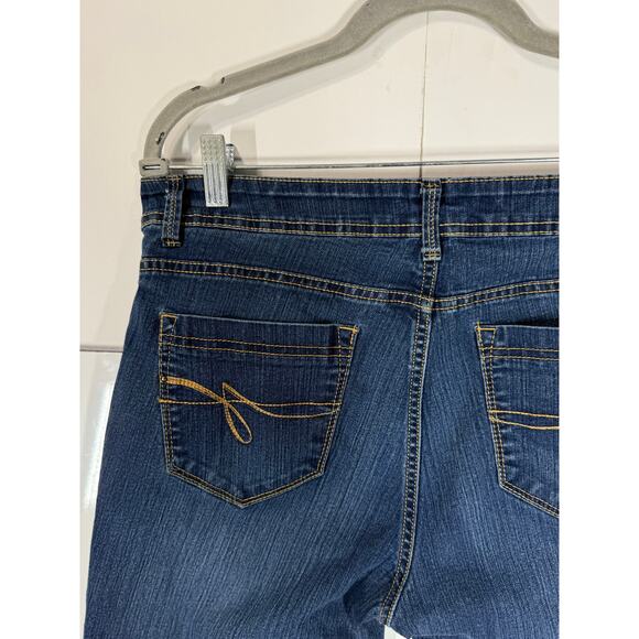 Jordache Skinny Fit Jeans Dark Wash Mid Rise Preppy Casual Womens 12W - Picture 8 of 9